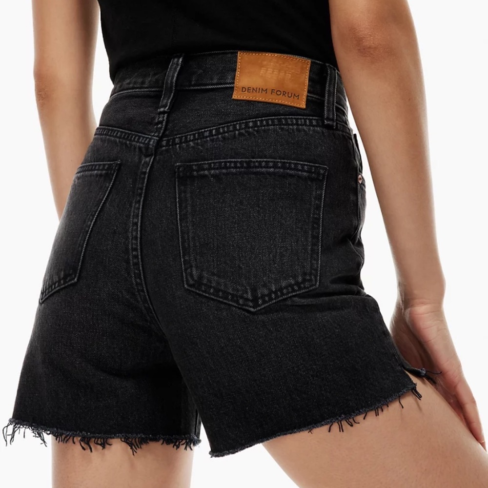 Denim Forum Black denim shorts